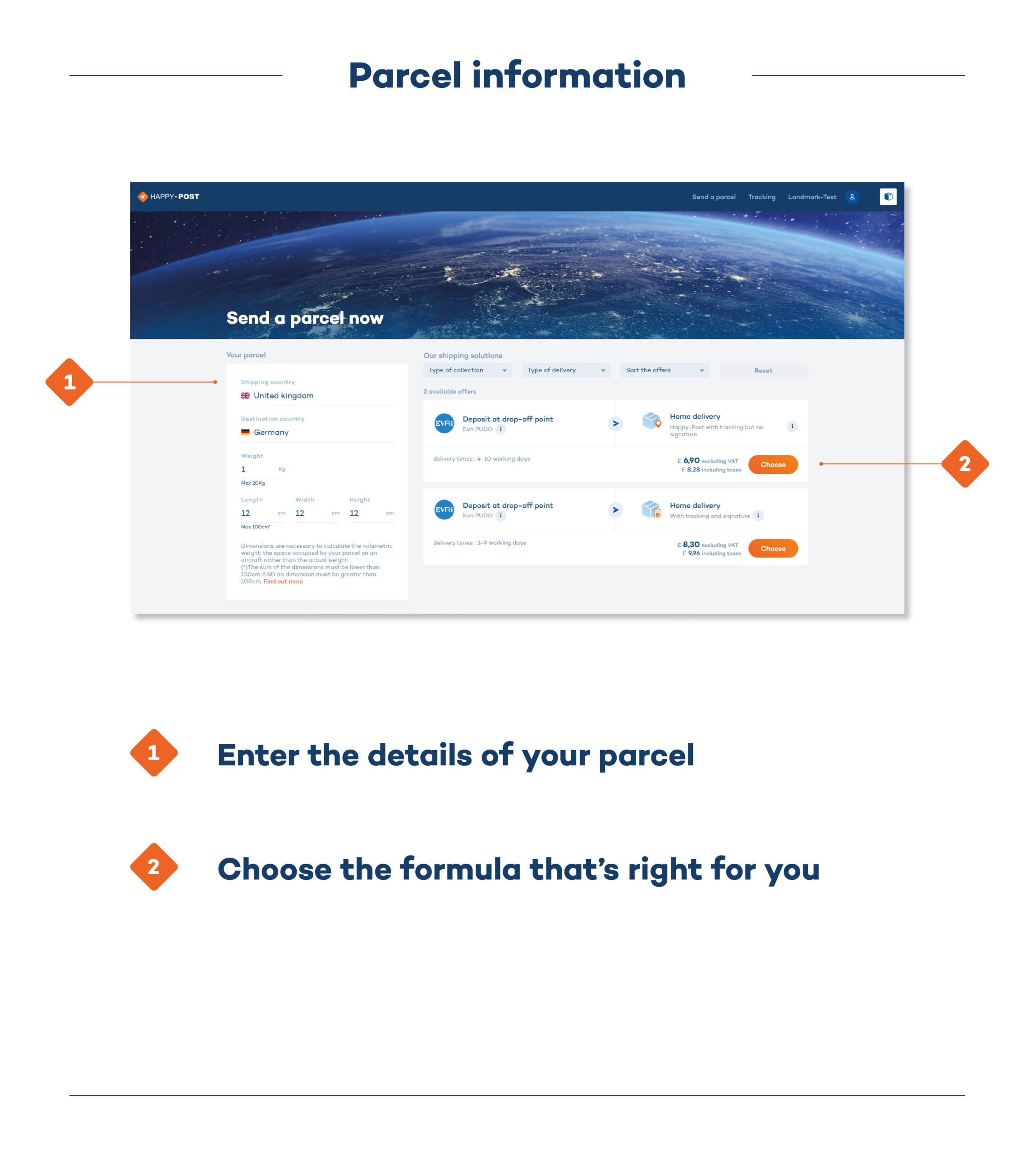 how to place order with happy post