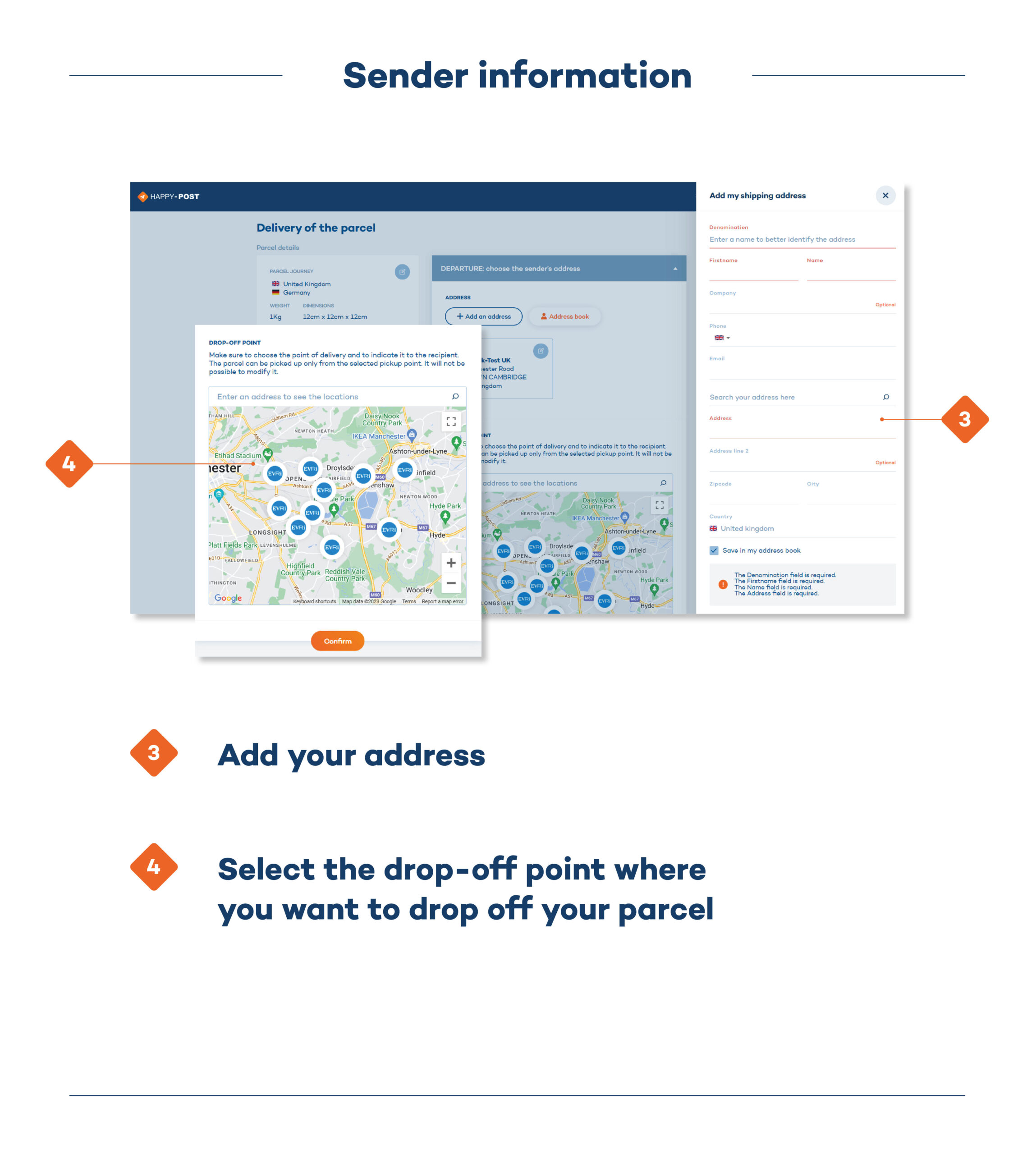 how to place order with happy post